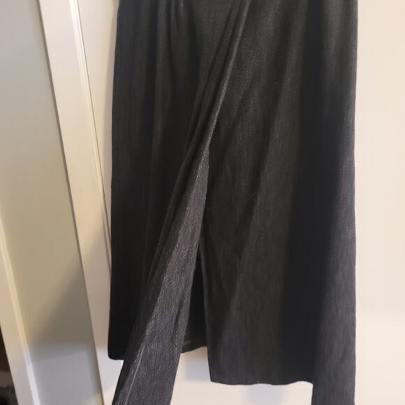 Vntg KENSINGTON SQUARE Wool Wrap Midi Skirt Sz S 28” waist Made in USA 80s/90s - Picture 6 of 7
